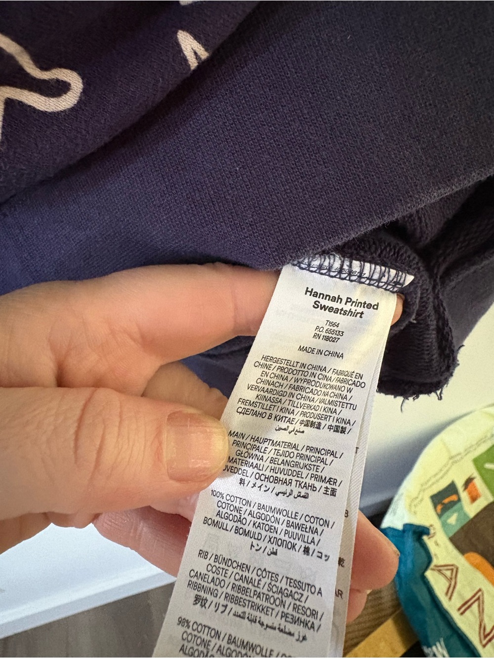 Boden Navy Dachshund Pattern Crewneck Sweater - Picture 4 of 5